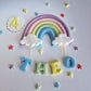 Edible rainbow cake topper,fondant icing decoration