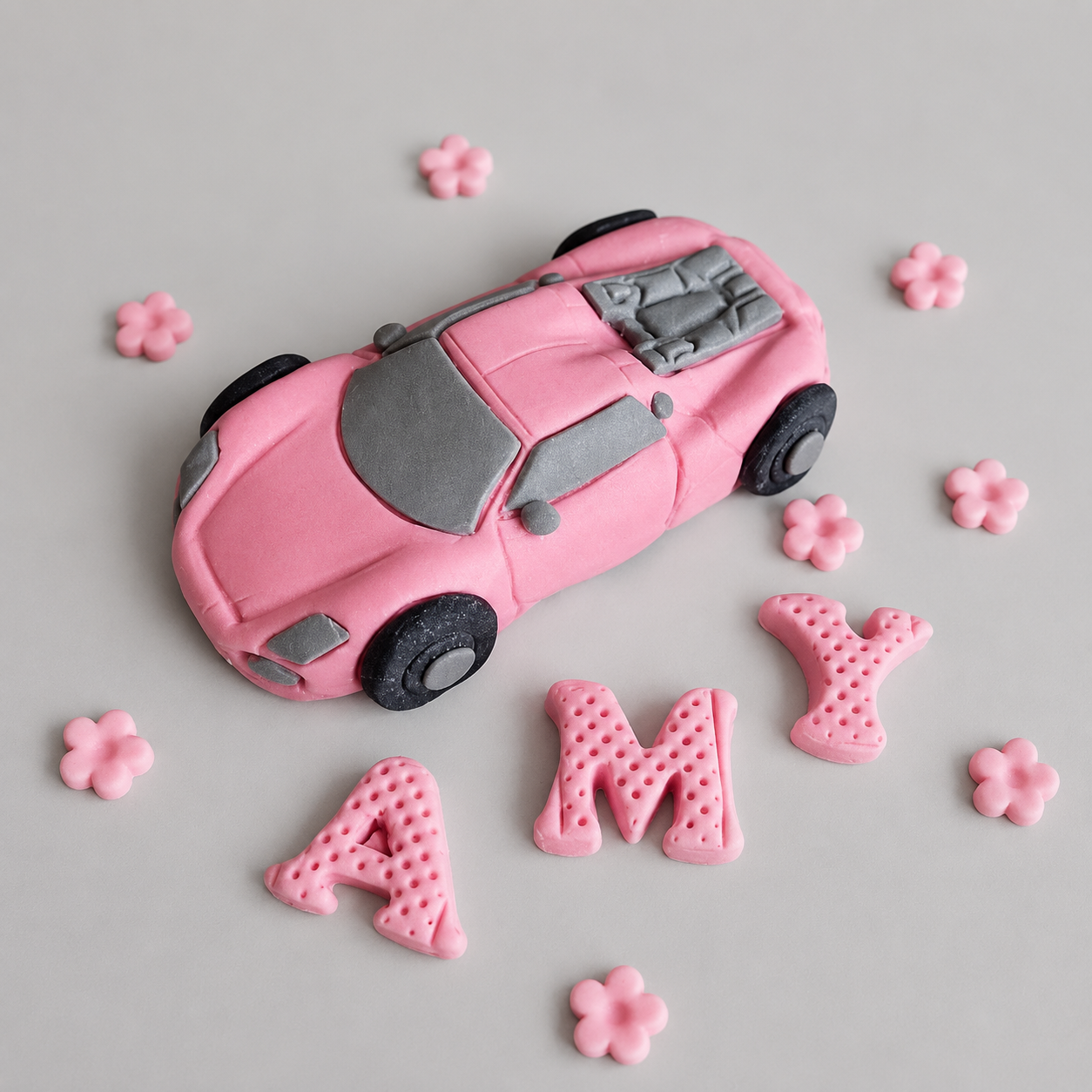 Edible sport car cake topper,fondant icing decoration
