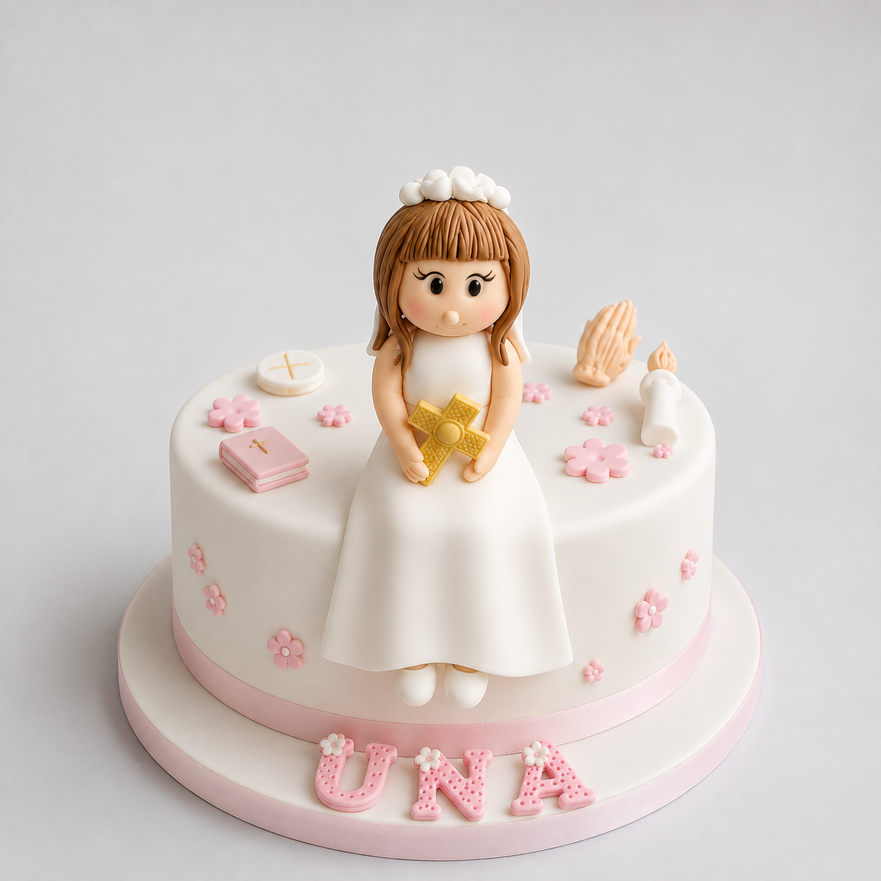 Edible First Holy Communion figurine cake topper,fondant icing decoration