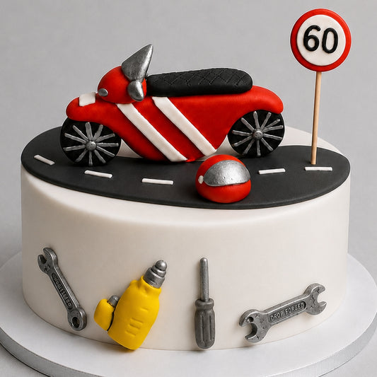 Edible motorbike cake topper,fondant icing bike decoration