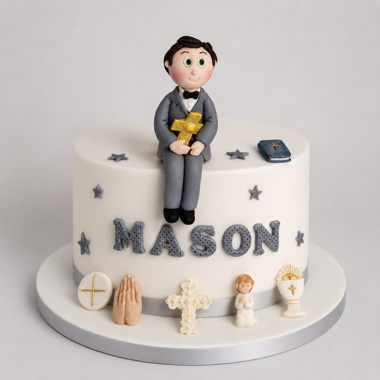 Edible First Holy Communion figurine cake topper,fondant icing decoration