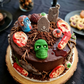 12 Edible Halloween cake/cupcakes toppers, fondant icing decorations