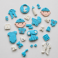 Edible fondant  baby cupcake toppers,fondant icing decorations