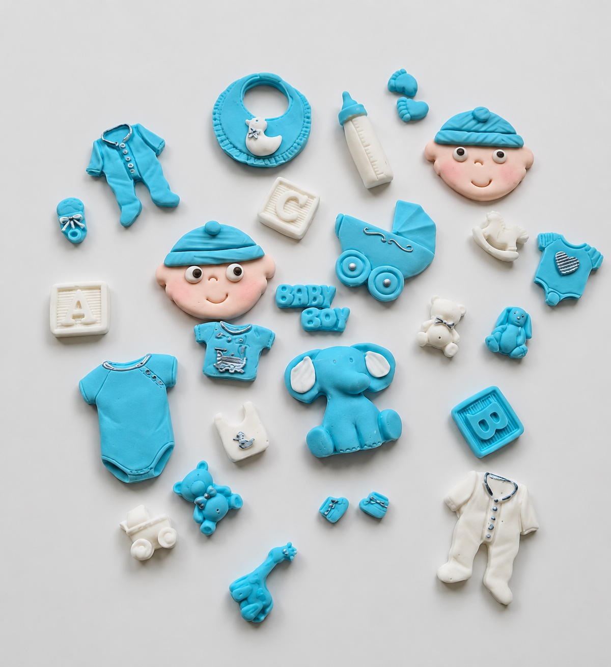 Edible fondant  baby cupcake toppers,fondant icing decorations