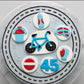 Edible cycling cake topper,fondant icing decoration
