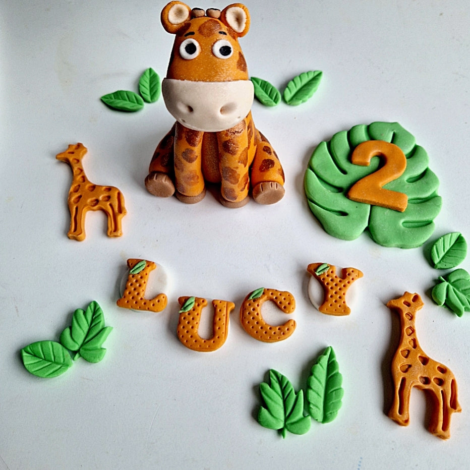 Edible baby lion cake topper,zoo fondant icing decoration