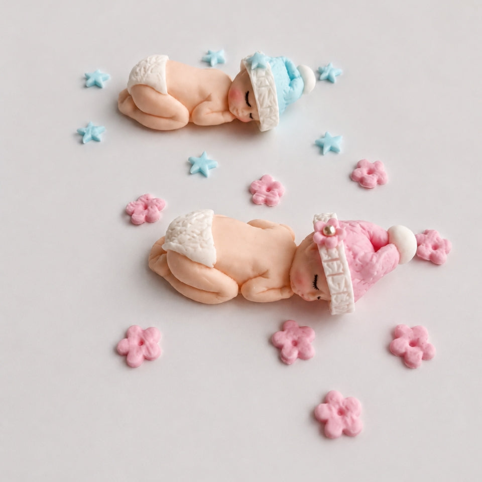 Edible baby cake topper,fondant icing decoration
