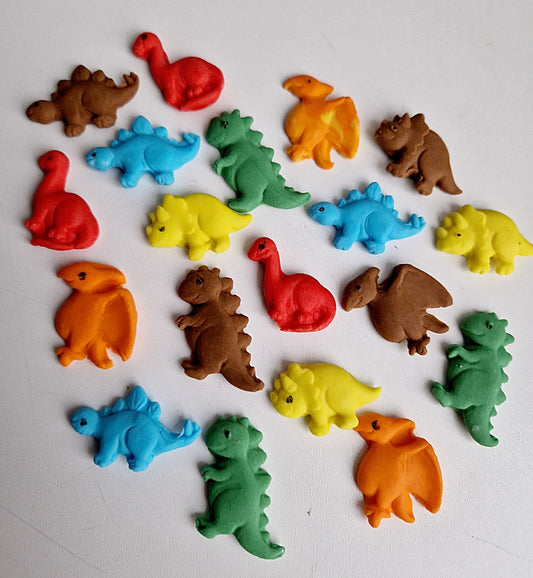 18 Edible mini dinosaur cake/cupcakes topper,fondant icing decorations