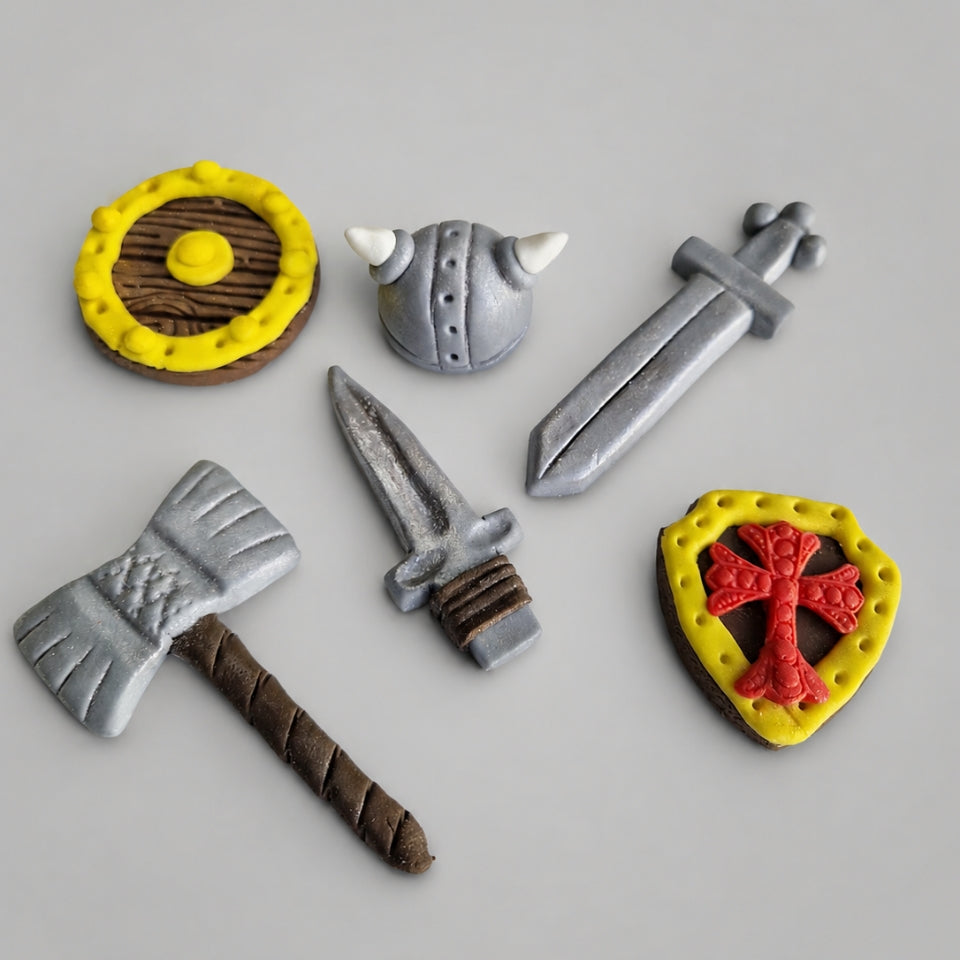 Edible vikings cake topper,fondant icing decorations