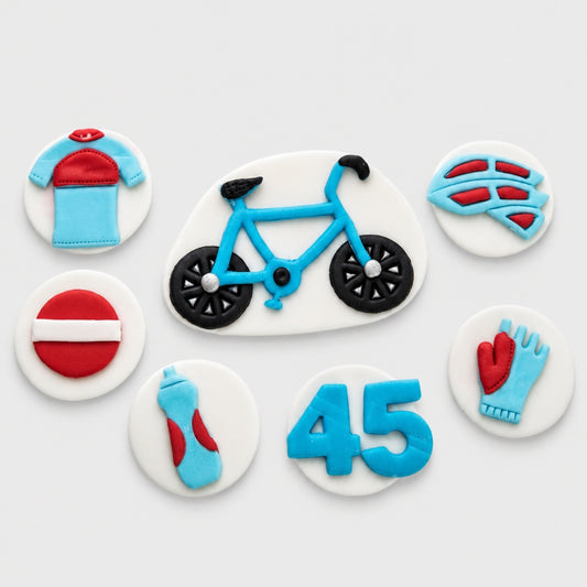 Edible cycling cake topper,fondant icing decoration