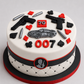 Edible James Bond cake topper,casino,fathers day,car,cards,gun,bullets,birthday decoration