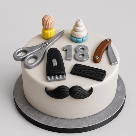 Edible barber,hairdresser cake topper,fondant icing decorations