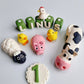 Edible farm animals cake topper,fondant icing decoration