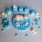 Edible baby cake topper,baptism/christening,fondant icing decoration