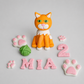 Edible cat/dog cake topper,fondant icing decoration