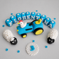 Edible tractor cake topper,fondant icing decoration