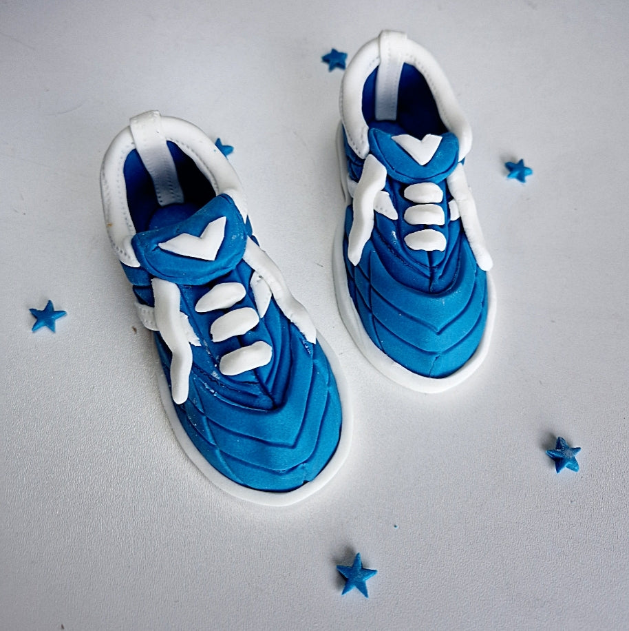 Edible soccer/football boots cake topper,fondant icing decoration