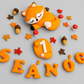 Edible baby fox cake topper, woodland fondant decoration