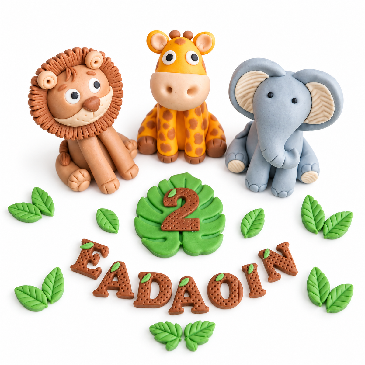 Edible baby lion cake topper,zoo fondant icing decoration