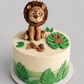 Edible baby lion cake topper,zoo fondant icing decoration