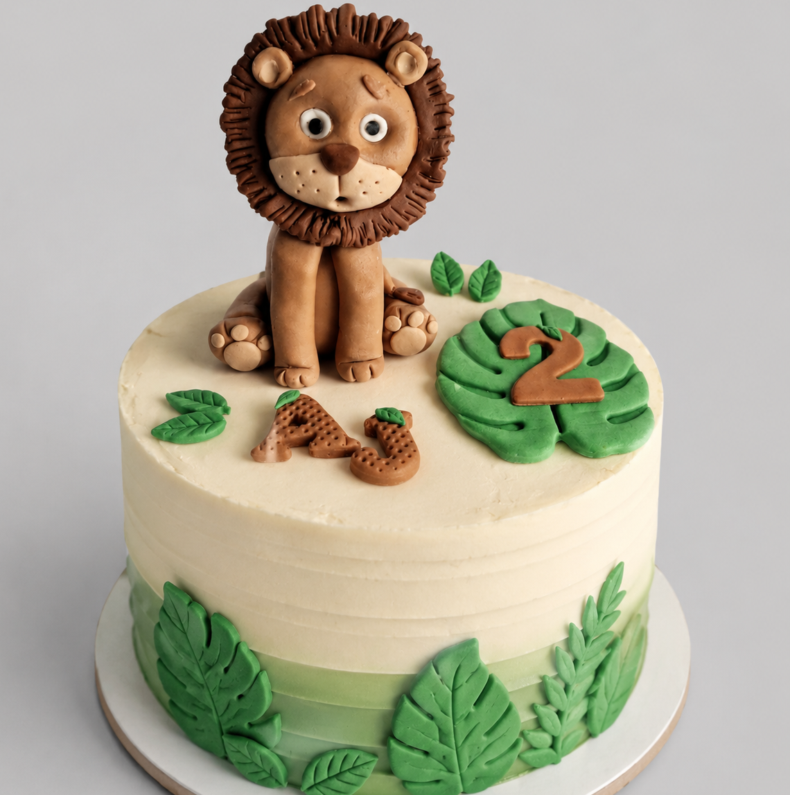 Edible baby lion cake topper,zoo fondant icing decoration