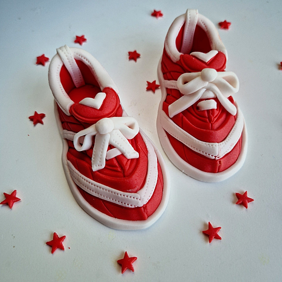 Edible soccer/football boots cake topper,fondant icing decoration