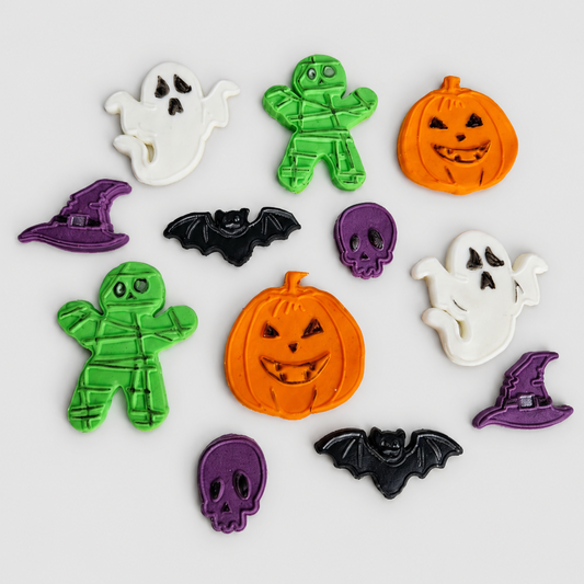 Edible Halloween cupcakes toppers,fondant icing decorations