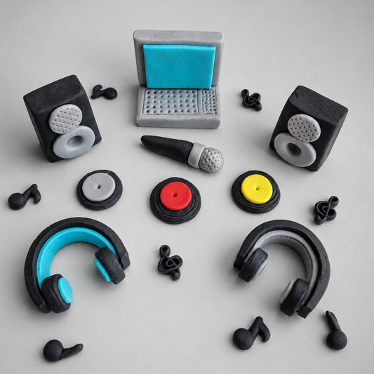 Edible DJ cake topper,fondant icing decorations
