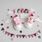 Edible baby converse booties cake topper,fondant shoes icing decoration