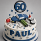 Edible mechanic cake topper,fondant icing decoration