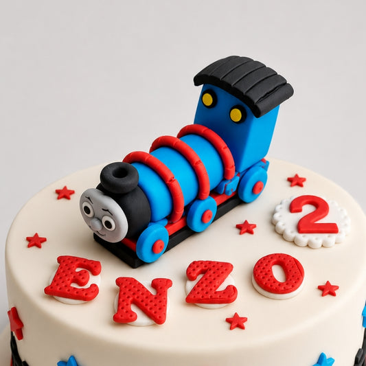 Edible Thomas The Tank engine train cake topper,fondant icing decoration