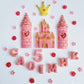 Edible princess castle cake  topper,fondant icing decoration