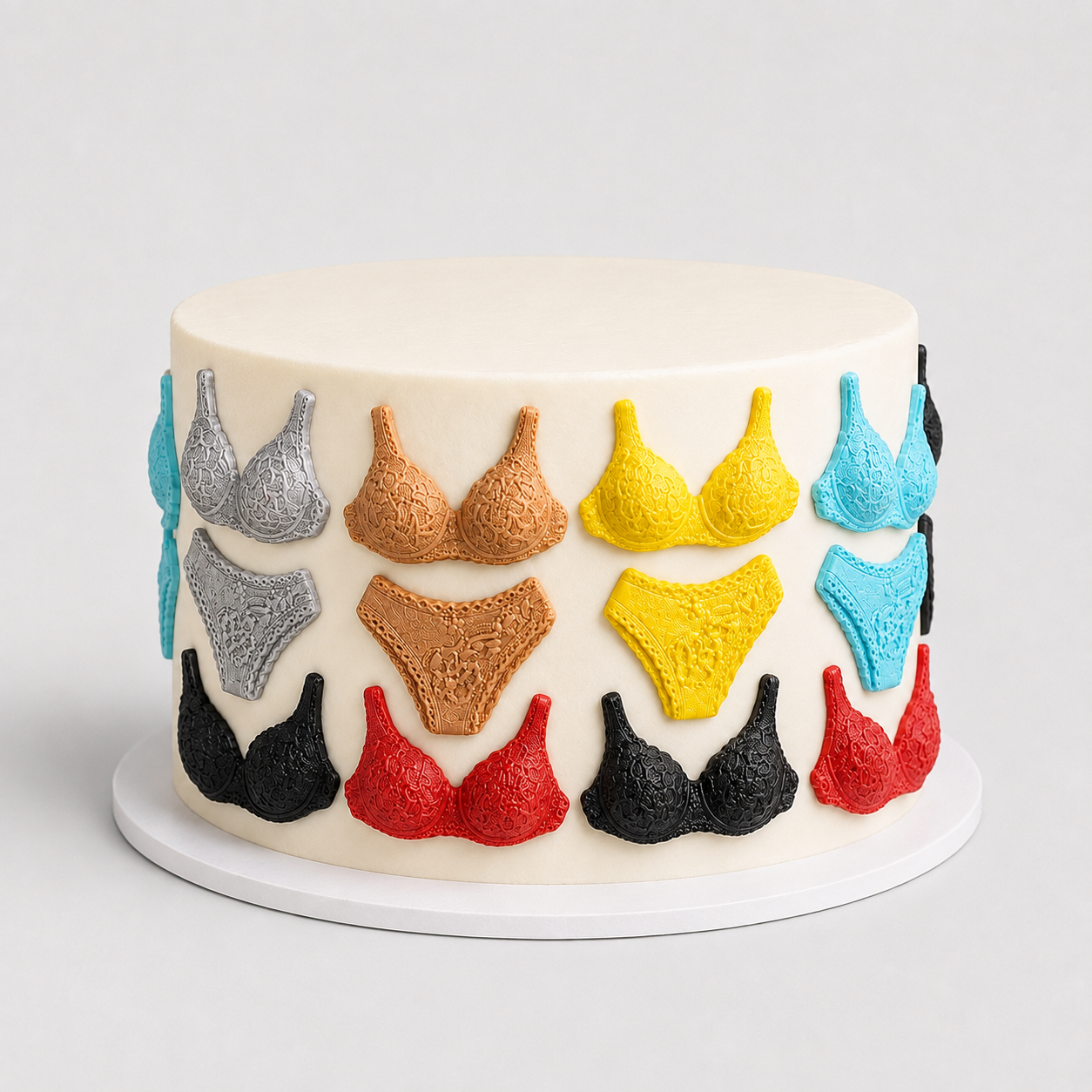 6 Edible sets of lace underwear cake/cupcakes toppers,fondant icing decorations