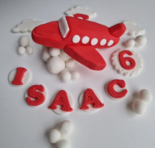 Edible plane cake topper,fondant icing decoration