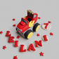 Edible Blaze and the monster machines cake topper,fondant icing decoration