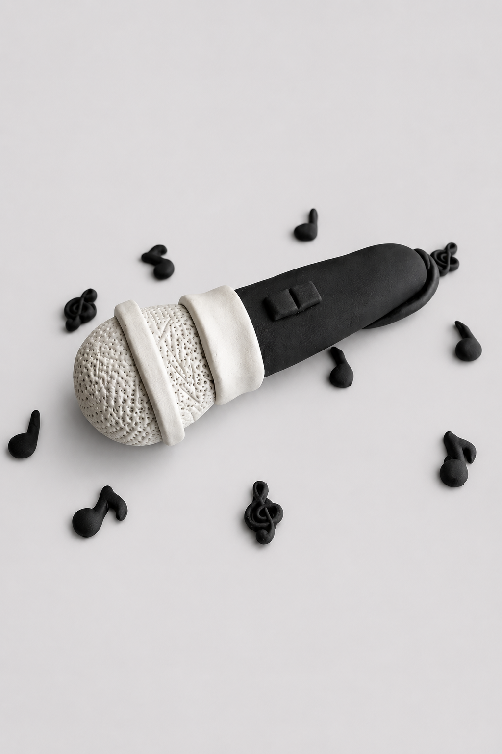 Edible Microphone Cake Topper with Music Notes – Singer Birthday Cake Decorations