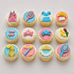 12 Edible princess Cinderella cupcake toppers,fondant icing decoration