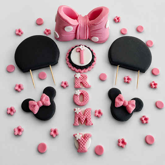Eetbare muis taarttopper fondant glazuur decoratie