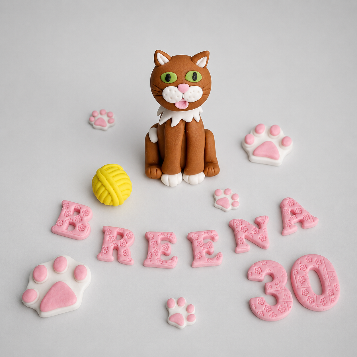 Edible cat/dog cake topper,fondant icing decoration