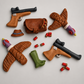 Edible hunting cake/cupcakes topper,birthday fondant party decorations