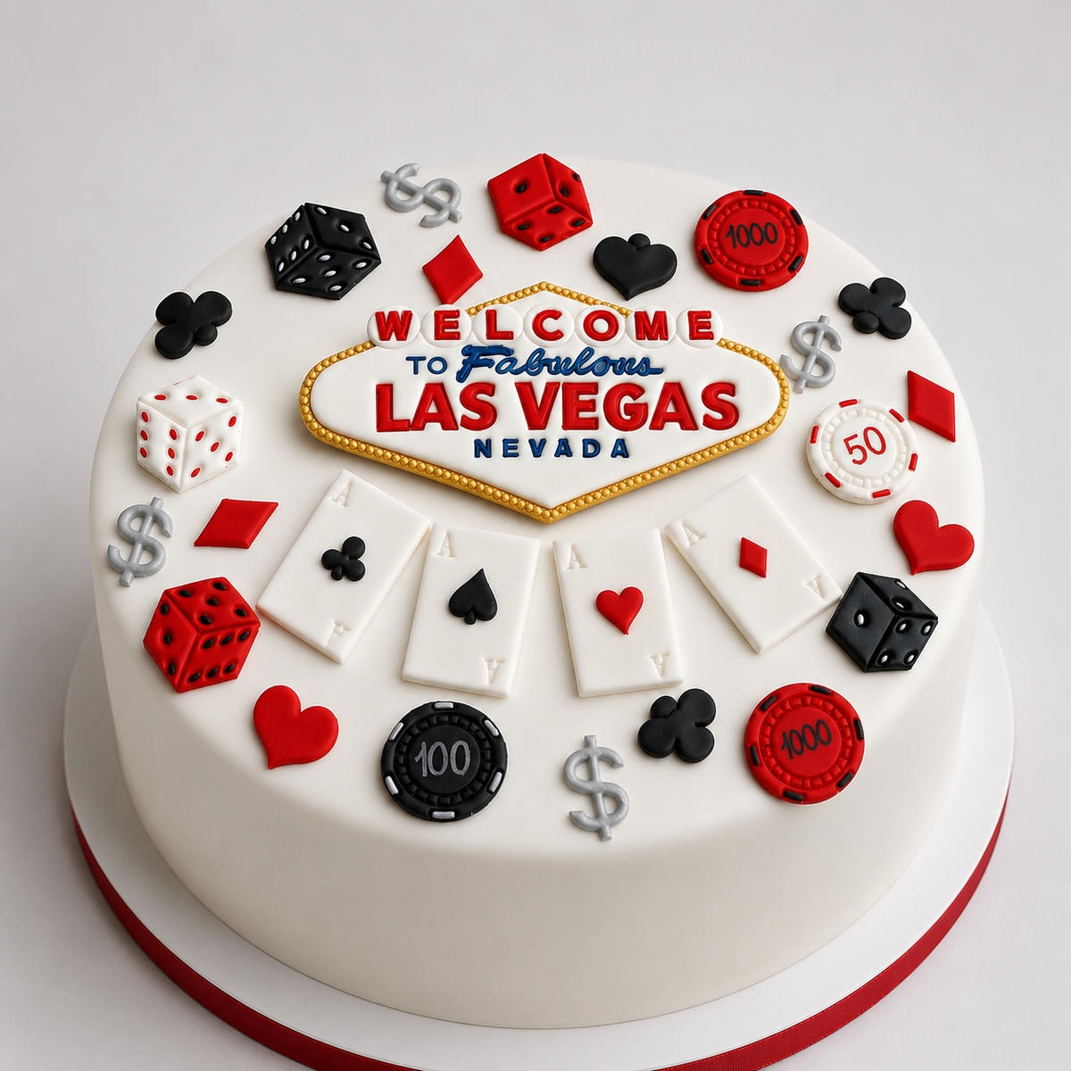 26 Edible Casino/Las Vegas edible cake topper,fondant icing decoration
