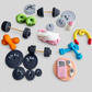 Edible Gym Cake Toppers – Weightlifting Fitness Cupcake Decorations – Gym Lover Birthday, Bodybuilder Party, Handmade Fondant Set