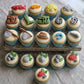 22 Edible fishing cake/cupcakes toppers,fish fondant icing decorations