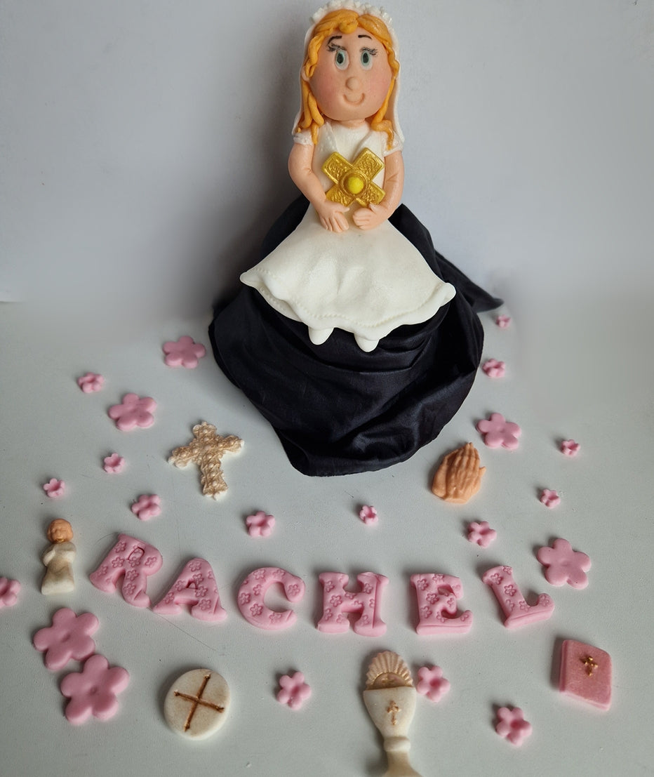Edible Communion figurine cake topper,fondant icing decoration,religious