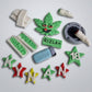 Edible smoking cake topper,fondant icing decoration