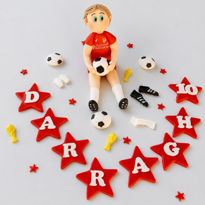 Edible soccer/football GAA player cake topper,fondant icing decoration