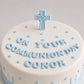 Edible Communion Cake Topper Set – Cross & Name – Personalised First Holy Communion Decoration
