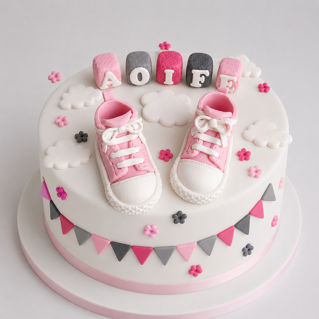 Eetbare baby Converse slofjes taarttopper, fondant schoenen glazuur decoratie