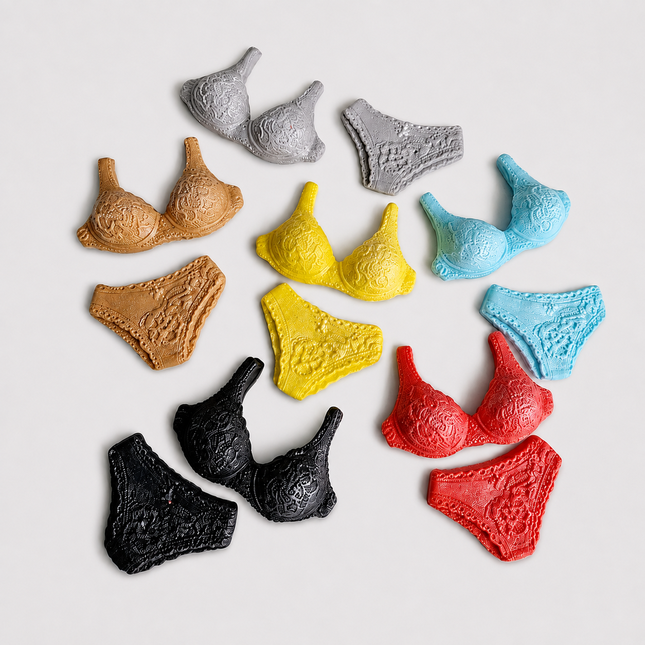 6 Edible sets of lace underwear cake/cupcakes toppers,fondant icing decorations