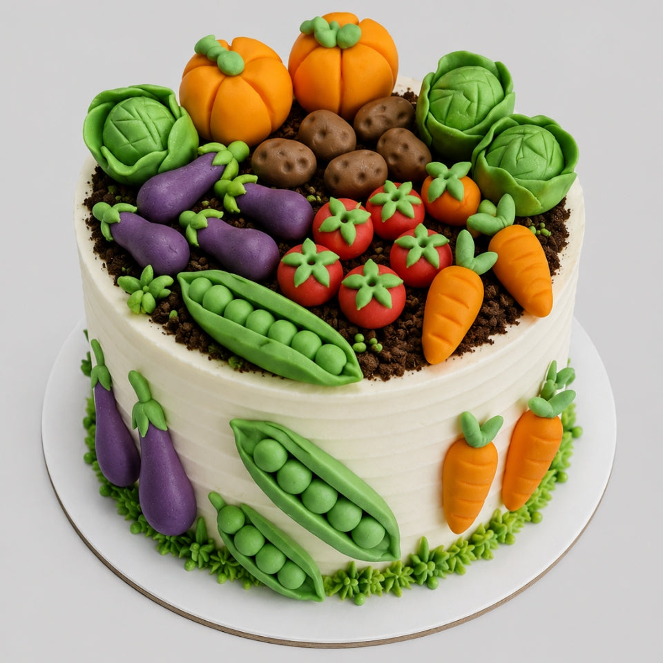 30 Eetbare groenten taart/cupcakes toppers, fondant glazuur decoraties